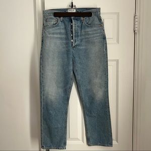Like new Agolde jeans, exclusive to Amour Vert.